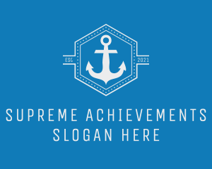 Maritime Anchor Badge logo design