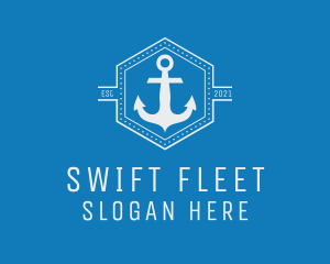 Maritime Anchor Badge logo design