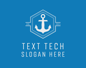 Maritime Anchor Badge logo design