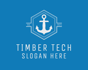 Maritime Anchor Badge logo design