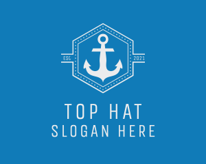 Maritime Anchor Badge logo design