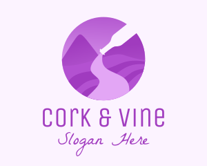 Purple Wine Vineyard logo design