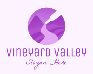 Purple Wine Vineyard logo design