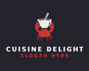 Crab Bowl Chopsticks logo design