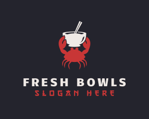 Crab Bowl Chopsticks logo design