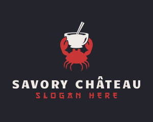 Crab Bowl Chopsticks logo design