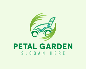 Lawn Mower Grass logo design