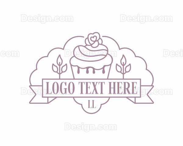 Cupcake Bake Pastry Logo