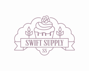 Cupcake Bake Pastry logo design