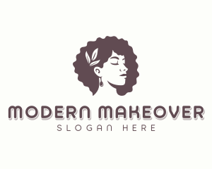 Curly Hairstyle Woman logo