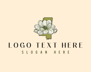 Mississippi Magnolia Flower Logo