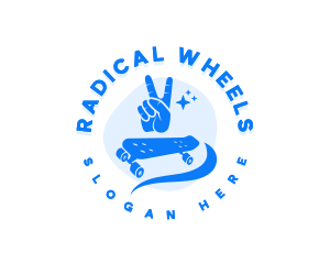 Hand Peace Skateboard logo