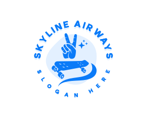 Hand Peace Skateboard logo