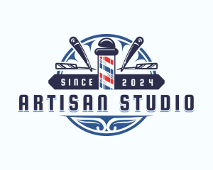 Barber Razor Groomer logo design