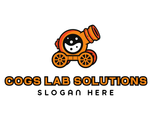 Cannon Lab Flask logo design