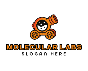 Cannon Lab Flask logo design