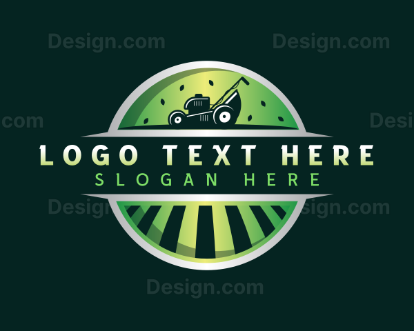 Lawn Mower Landscaping Logo