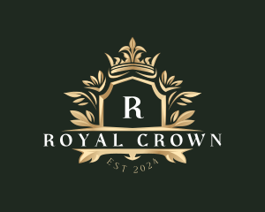 Floral Decorative Crown logo design