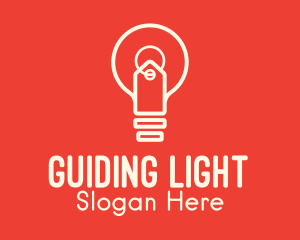 Light Bulb Price Tag logo design