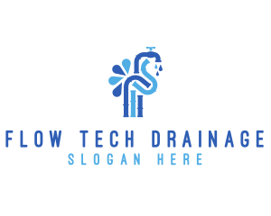 Faucet Tap Plumbing  logo design