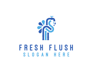 Faucet Tap Plumbing  logo design