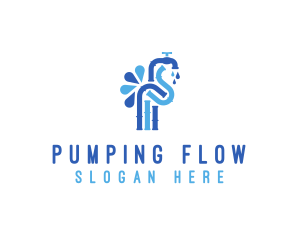 Faucet Tap Plumbing  logo design