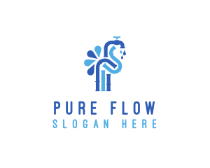 Faucet Tap Plumbing  logo design