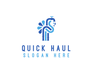 Faucet Tap Plumbing  logo design