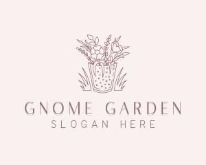 Garden Flower Vase logo design