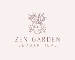 Garden Flower Vase logo design