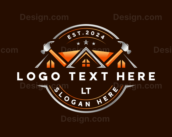 Roofing Hammer Builder Logo