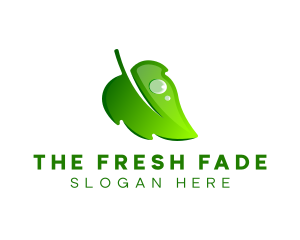 Fresh Leaf Droplet logo design