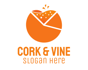 Pie Chart Drink logo design