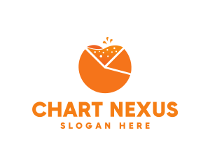 Orange Pie Chart Drink logo