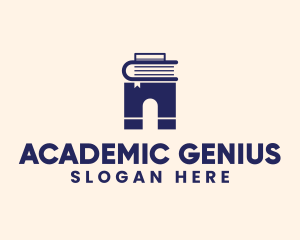 Book Library Gate  logo design