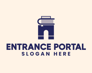 Book Library Gate  logo design