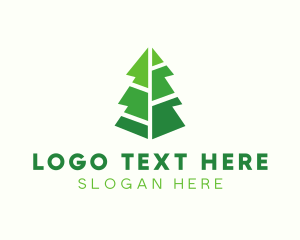 Modern Christmas Tree logo design