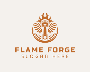 Fire Piston Repairman logo design