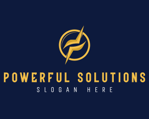 Electrician Lightning Power Energy logo design