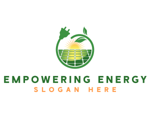 Solar Panel Plug logo design