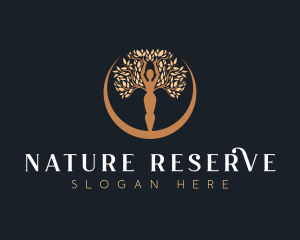 Woman Tree Nature logo design