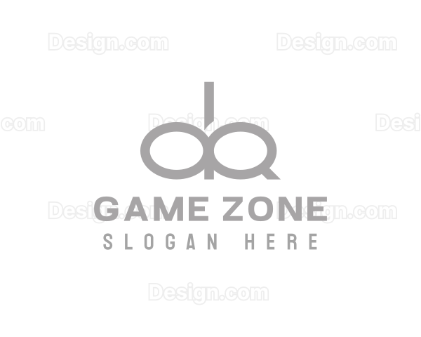 Gray Monogram Letter DQ Logo