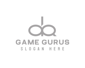 Gray Monogram Letter DQ logo
