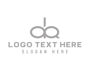 Letter - Gray Monogram Letter DQ logo design