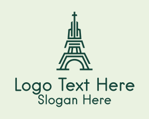 Green Outline Tower Logo