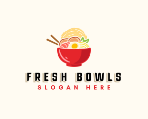 Ramen Noodle Bowl logo design