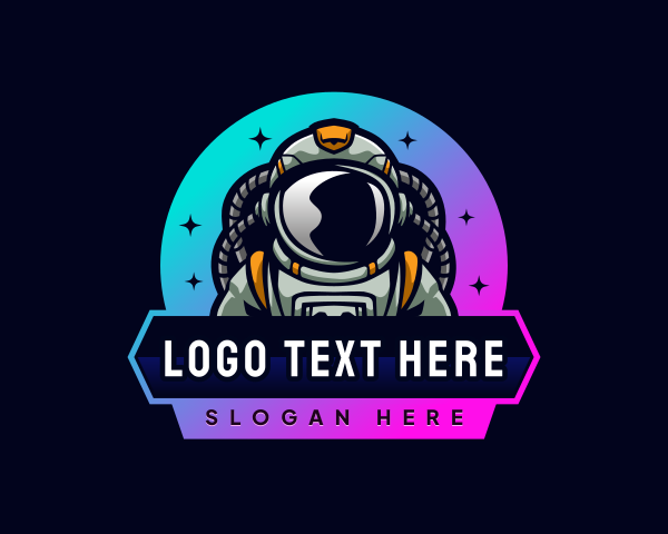 Galaxy Astronaut Character logo