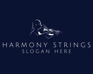 Woman Violin Musician logo