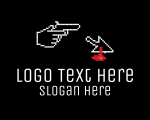 Shooter - Pixel Murder Game logo design