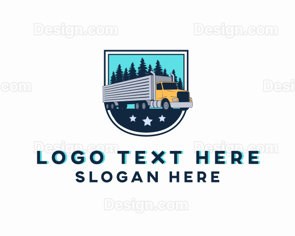 Logistics Cargo Truck Logo